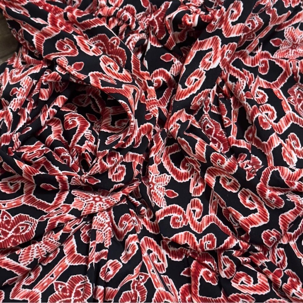 ENFOCUS Studio Red Black Print Sleeveless Jumpsuit Size 10 - Picture 9 of 16
